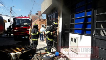 Incendio estructural en vivienda en Yopal