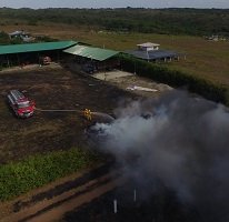 En Monterrey se incineró planta trituradora de caucho