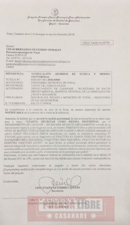 Tribunal admitió tutela de venezolana involucrada en accidente que requiere traslado a Hospital de mayor complejidad