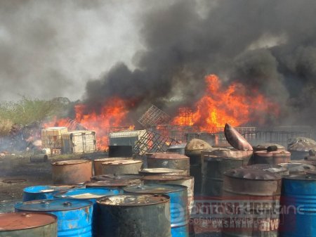 Incendio forestal alcanzó patios de operación de la compañía Serpet JR 
