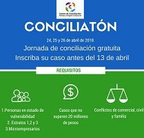 Del 24 al 26 de abril jornada de conciliación gratuita en la Cámara de Comercio de Casanare