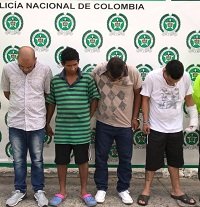 Cuatro experimentados ladrones fueron capturados por la Policía en Yopal