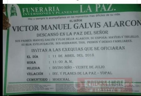 Yopaleño murió en atraco en Cúcuta