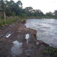 Aisladas por el río Cravo Sur permanecen 25 familias de la vereda La Manga de Yopal