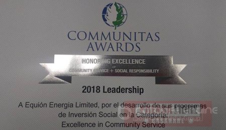 Equión recibió Premio Communitas por programas de inversión social