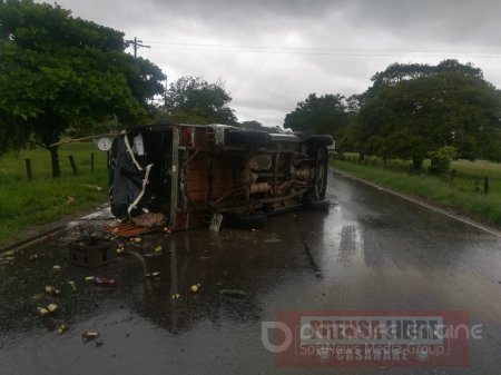 Dos accidentes tipo volcamiento se registraron el fin de semana en carreteras de Casanare