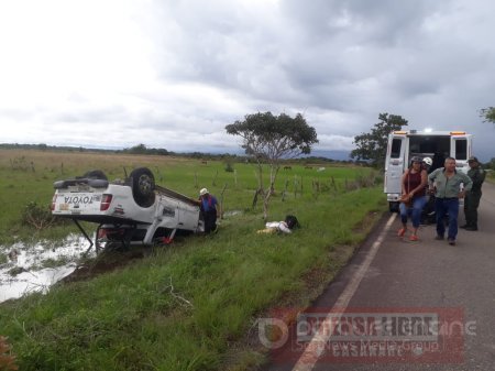 Dos accidentes tipo volcamiento se registraron el fin de semana en carreteras de Casanare