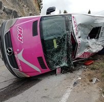 12 personas heridas dejó accidente de microbús que cubría la ruta Yopal - Sogamoso