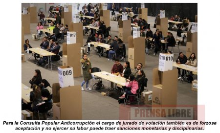 Registraduría reiteró a los jurados de votación que deben asistir a capacitaciones para la Consulta Popular Anticorrupción