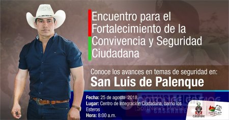 Encuentro de Seguridad y Convivencia Ciudadana en San Luis de Palenque 