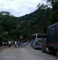 Sigue activo derrumbe en la vía del Cusiana que genera intermitencia en el tránsito de vehículos en Boyacá y Casanare