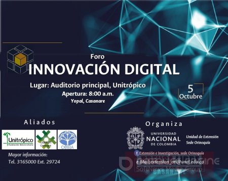 Universidad Nacional realiza hoy foro en innovación digital en Yopal