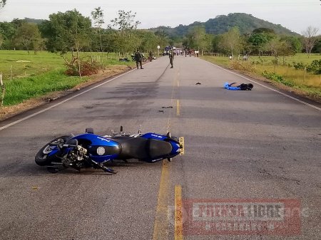 Murió motociclista en Hato Corozal al chocar con un semoviente