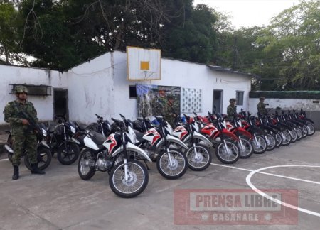 Ejército recuperó 25 motocicletas que habían sido hurtadas en Arauca