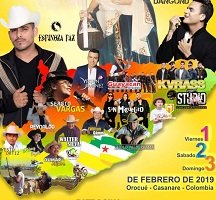 Espinoza Paz, Silvestre Dangond, Jeison Jiménez en las fiestas de Orocué