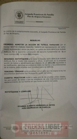 Alcalde de Paz de Ariporo exige derecho al buen nombre al entutelar a familiar de la niña que presuntamente abusó sexualmente