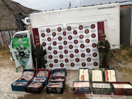 4.320 kilos de cárnicos y lácteos de contrabando incautó el Ejército en Tame